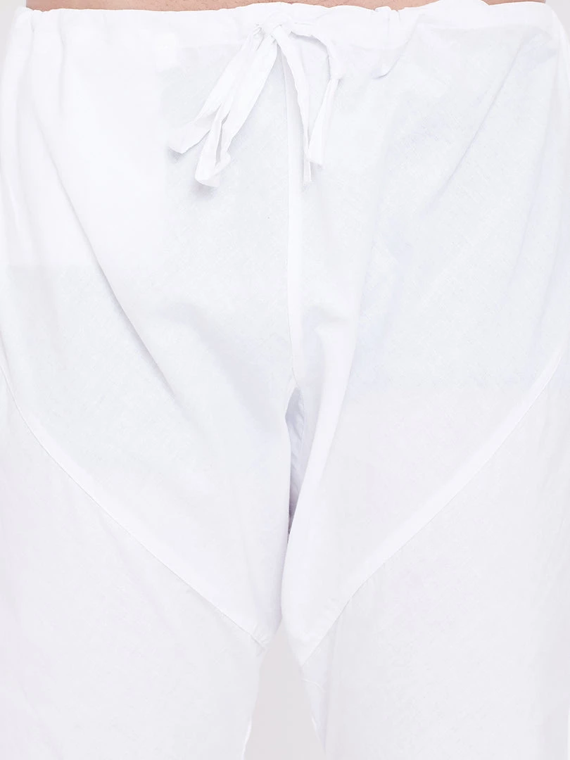 Vastramay Men's Maroon, Mustard And White Cotton Blend Jacket, Kurta And Pyjama Set 8 Vastramay Men's Maroon, Mustard And White Cotton Blend Jacket, Kurta And Pyjama Set