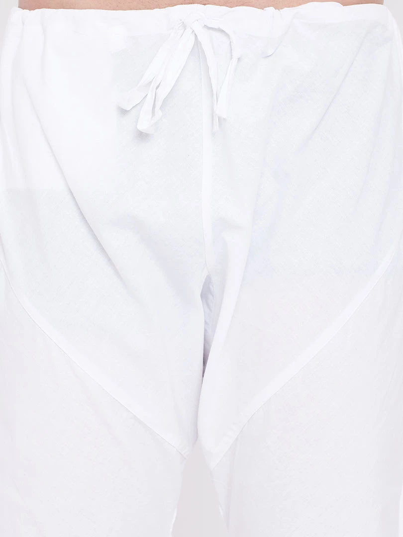 Vastramay Men's Orange, Black And White Cotton Blend Jacket, Kurta And Pyjama Set 8 Vastramay Men's Orange, Black And White Cotton Blend Jacket, Kurta And Pyjama Set