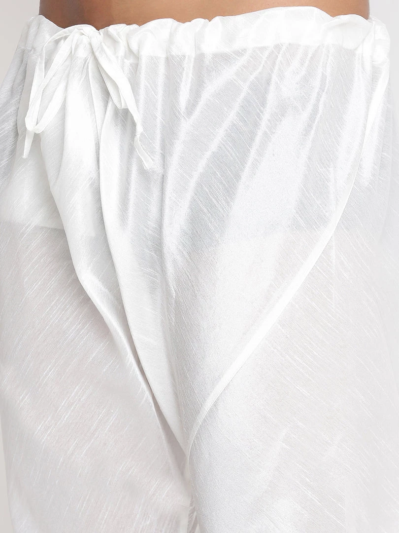 Vastramay Men's Silk Blend Kurta And Pyjama With Black Polka Nehru Jacket 8 Vastramay Men's Silk Blend Kurta And Pyjama With Black Polka Nehru Jacket