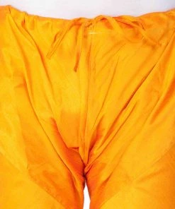 Vastramay Men's Orange Cotton Silk Blend Kurta, Ethnic Jacket And Pyjama Set 12 Vastramay Men's Orange Cotton Silk Blend Kurta, Ethnic Jacket And Pyjama Set