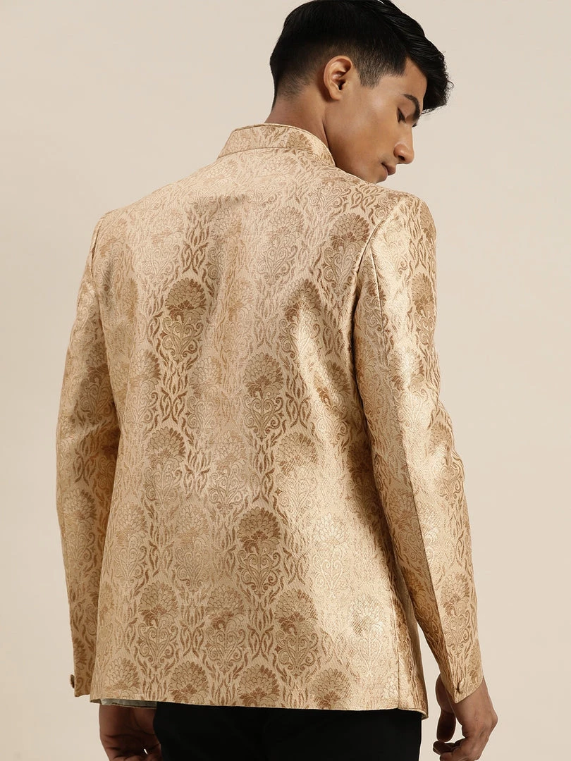 VASTRAMAY Men's Rose Gold-Toned Silk Blend Ethnic Jodhpuri Rakhi 6 VASTRAMAY Men's Rose Gold-Toned Silk Blend Ethnic Jodhpuri Rakhi