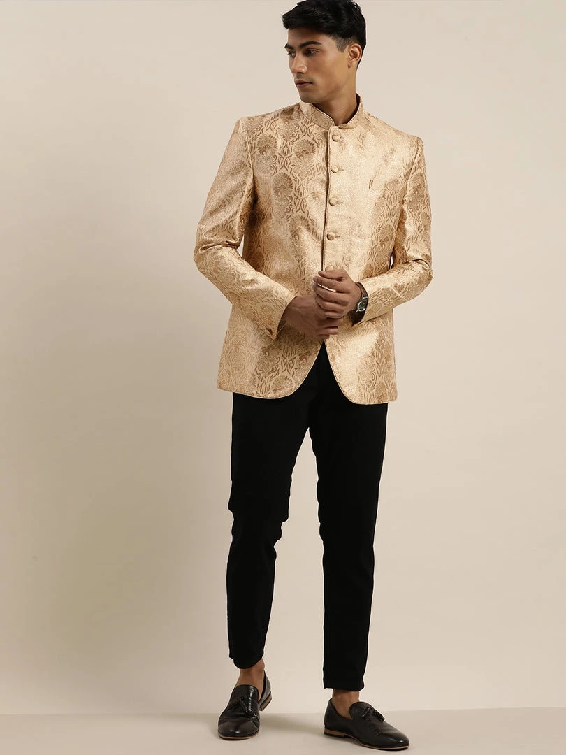 VASTRAMAY Men's Rose Gold-Toned Silk Blend Ethnic Jodhpuri Rakhi 7 VASTRAMAY Men's Rose Gold-Toned Silk Blend Ethnic Jodhpuri Rakhi