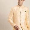 VASTRAMAY Men's Beige Embroidered Jodhpuri Rakhi
