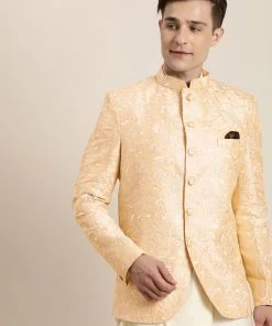 VASTRAMAY Men's Beige Embroidered Jodhpuri Rakhi