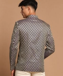 Rakhi VASTRAMAY Men's Navy Blue Silk Blend Ethnic Jodhpuri