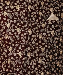 Vastramay Men's Maroon Cotton Silk Blend Ethnic Jacket