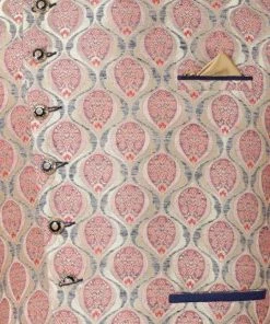 Vastramay Men's Beige Cotton Silk Blend Ethnic Jacket