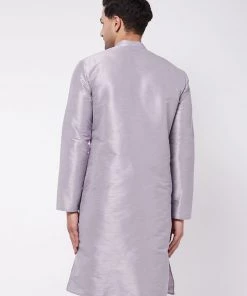 Ganesh Chaturthi VASTRAMAY Men's Lavender Silk Blend Kurta 10 Ganesh Chaturthi VASTRAMAY Men's Lavender Silk Blend Kurta