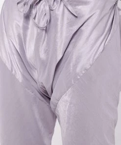 VASTRAMAY Men's Lavender Silk Blend Kurta And Pyjama Set