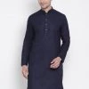 Vastramay Men's Blue Cotton Kurta