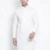 Vastramay Men's White Cotton Kurta