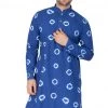 VASTRAMAY Men's Blue Cotton Kurta