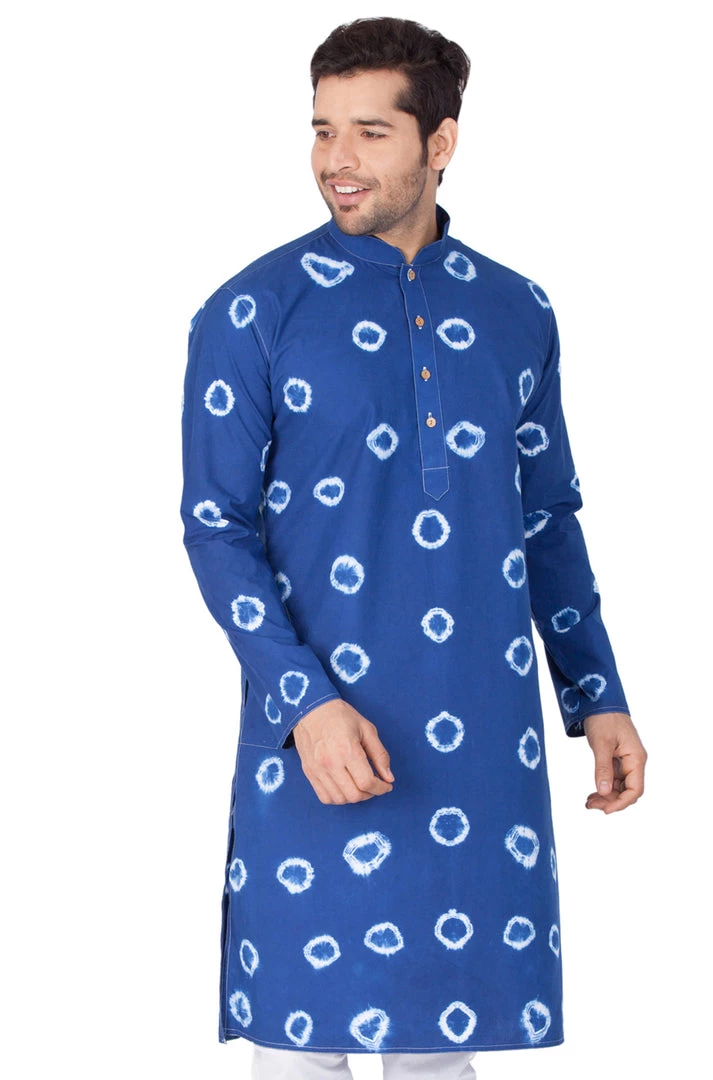 VASTRAMAY Men's Blue Cotton Kurta 4 VASTRAMAY Men's Blue Cotton Kurta