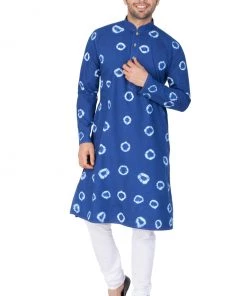 VASTRAMAY Men's Blue Cotton Kurta 12 VASTRAMAY Men's Blue Cotton Kurta