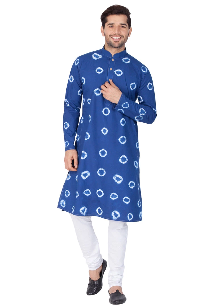 VASTRAMAY Men's Blue Cotton Kurta 7 VASTRAMAY Men's Blue Cotton Kurta