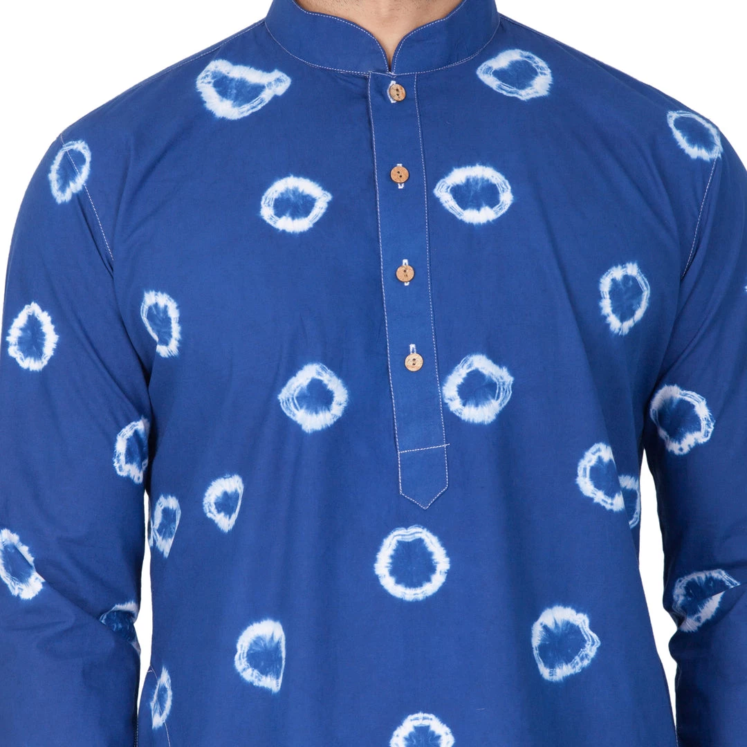 VASTRAMAY Men's Blue Cotton Kurta 5 VASTRAMAY Men's Blue Cotton Kurta