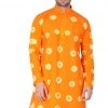 VASTRAMAY Men's Orange Cotton Kurta