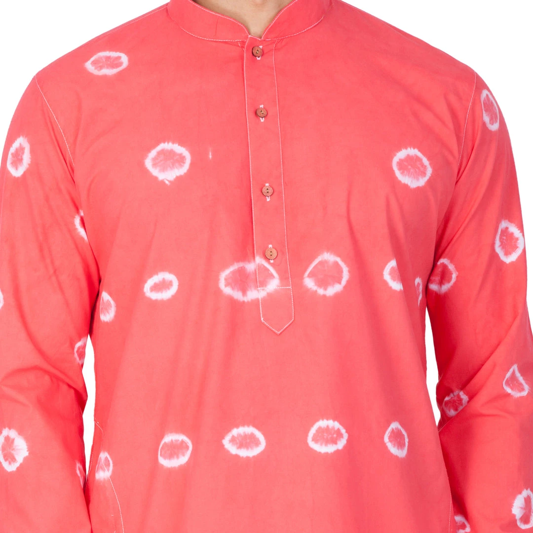 Vastramay Men's Pink Cotton Kurta And Pyjama Set 5 Vastramay Men's Pink Cotton Kurta And Pyjama Set