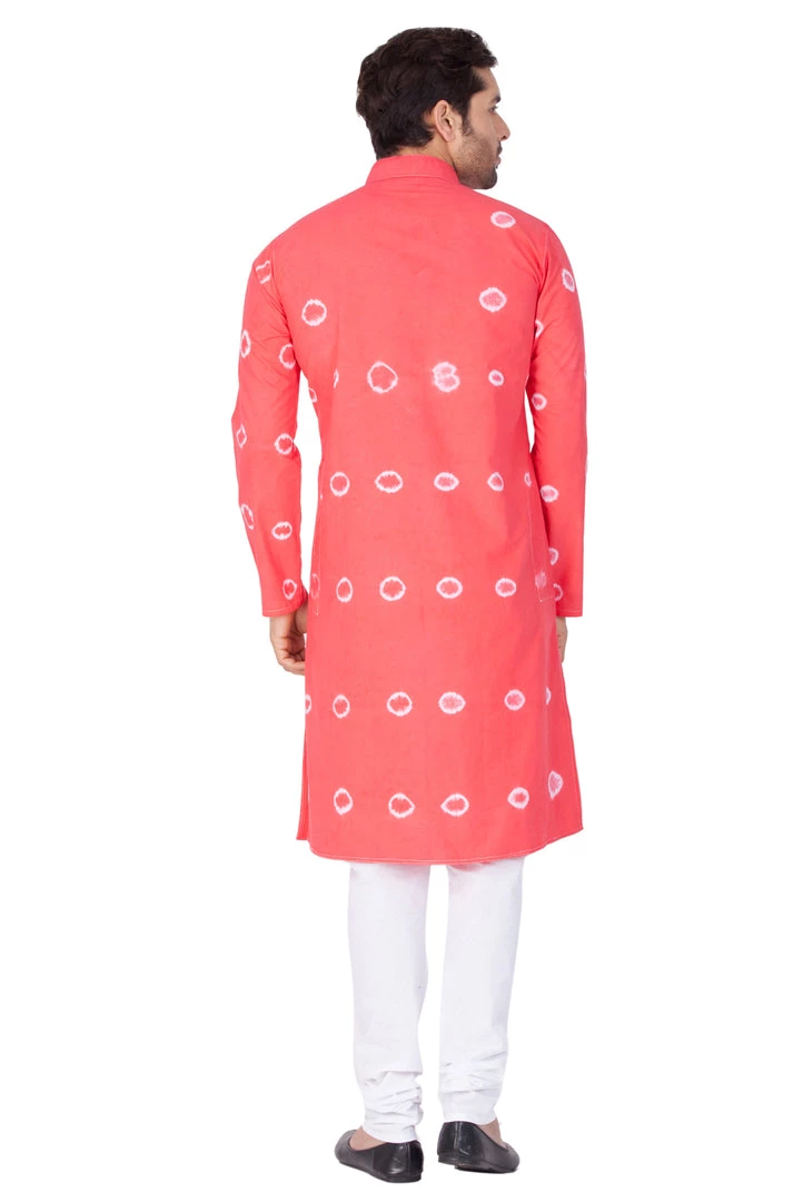 Vastramay Men's Pink Cotton Kurta And Pyjama Set 6 Vastramay Men's Pink Cotton Kurta And Pyjama Set