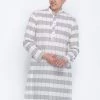 Buy 1 Get 1 VASTRAMAY Men's White Cotton Kurta