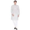 Vastramay Men's White Cotton Kurta And Pyjama Set