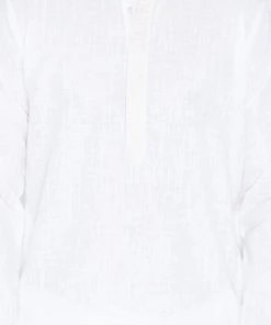 Vastramay Men's White Linen Kurta And Churidar Set Buy 1 Get 1