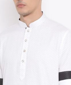 VASTRAMAY Men's White Cotton Kurta 10 VASTRAMAY Men's White Cotton Kurta