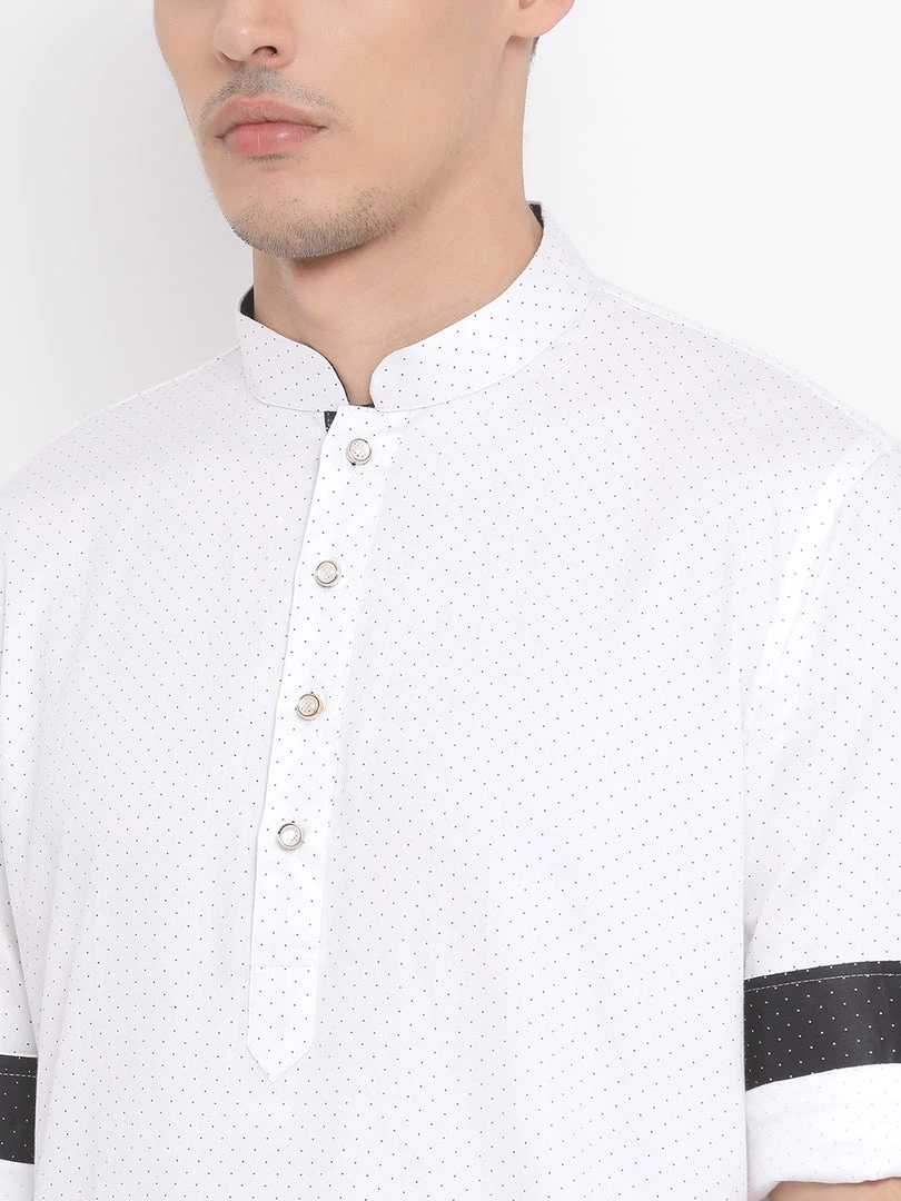 VASTRAMAY Men's White Cotton Kurta 5 VASTRAMAY Men's White Cotton Kurta