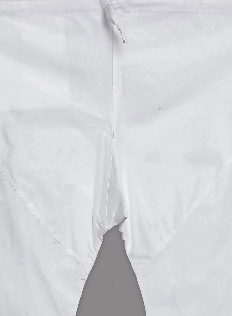 Vastramay Men's White Cotton Blend Kurta And Pyjama Set 7 Vastramay Men's White Cotton Blend Kurta And Pyjama Set