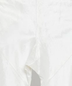 Vastramay Men's Light Green Cotton Silk Blend Kurta And Churidar Set Buy 1 Get 1