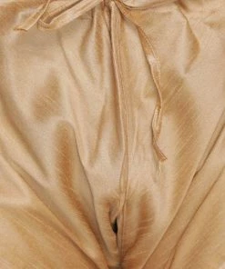 Vastramay Men's Brown Cotton Silk Blend Kurta And Pyjama Set