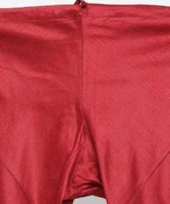 Vastramay Men's Beige Cotton Silk Blend Kurta And Pyjama Set