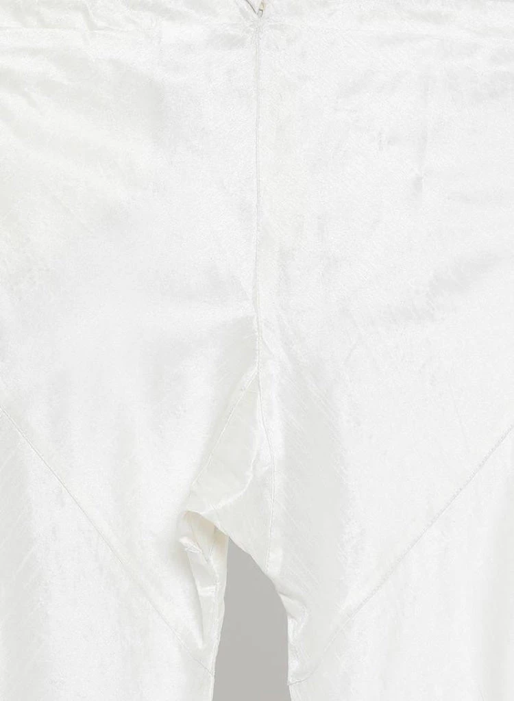 Vastramay Men's Beige Cotton Silk Blend Kurta And Pyjama Set 7 Vastramay Men's Beige Cotton Silk Blend Kurta And Pyjama Set