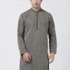 VASTRAMAY Men's Black Silk Blend Kurta Buy 1 Get 1