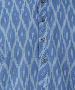 VASTRAMAY Men's Blue Pure Cotton Kurta Buy 1 Get 1