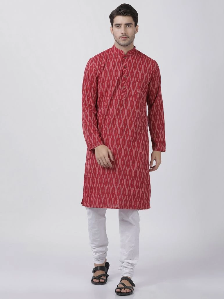 Vastramay Buy 1 Get 1 Men's Maroon Pure Cotton Kurta And Pyjama Set 3 Vastramay Buy 1 Get 1 Men's Maroon Pure Cotton Kurta And Pyjama Set