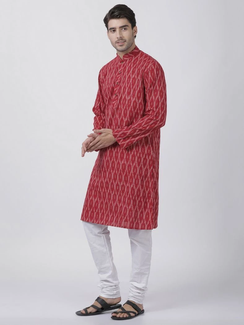Vastramay Buy 1 Get 1 Men's Maroon Pure Cotton Kurta And Pyjama Set 4 Vastramay Buy 1 Get 1 Men's Maroon Pure Cotton Kurta And Pyjama Set