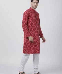 Vastramay Buy 1 Get 1 Men's Maroon Pure Cotton Kurta And Pyjama Set 14 Vastramay Buy 1 Get 1 Men's Maroon Pure Cotton Kurta And Pyjama Set