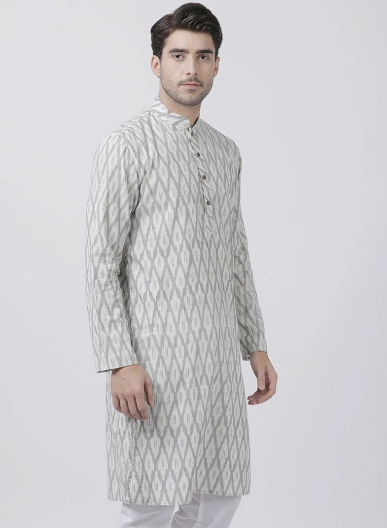VASTRAMAY Men's White Pure Cotton Kurta Buy 1 Get 1 4 VASTRAMAY Men's White Pure Cotton Kurta Buy 1 Get 1