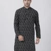 Vastramay Men's Black Pure Cotton Kurta
