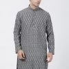 Vastramay Men's Grey Pure Cotton Kurta