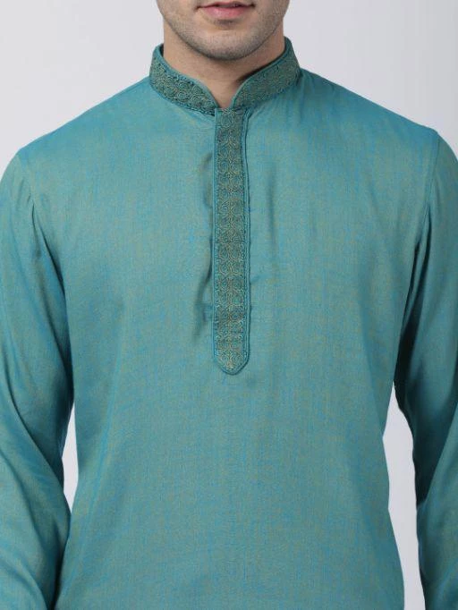 Vastramay Buy 1 Get 1 Men's Green Cotton Blend Kurta 5 Vastramay Buy 1 Get 1 Men's Green Cotton Blend Kurta