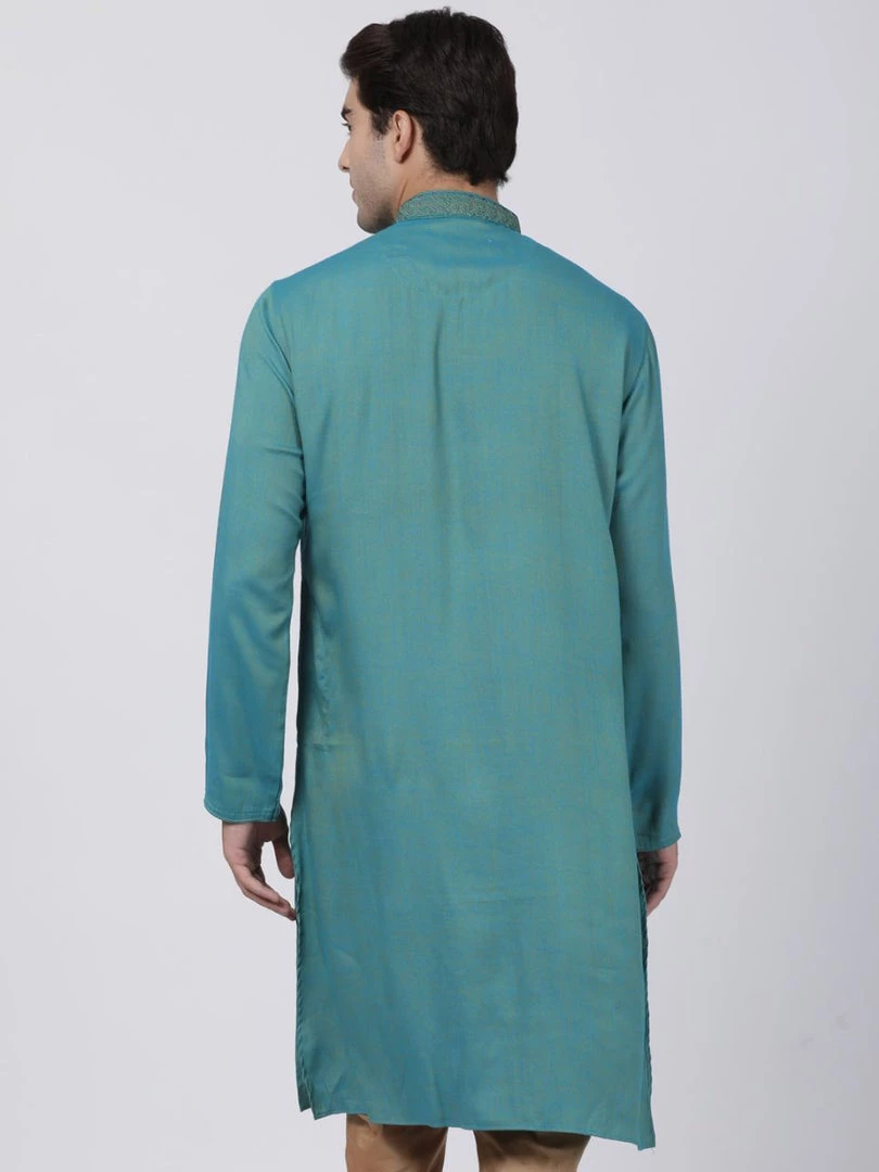 Vastramay Buy 1 Get 1 Men's Green Cotton Blend Kurta 6 Vastramay Buy 1 Get 1 Men's Green Cotton Blend Kurta