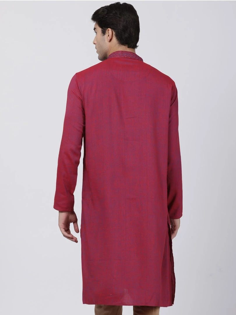 Vastramay Men's Purple Cotton Blend Kurta 6 Vastramay Men's Purple Cotton Blend Kurta