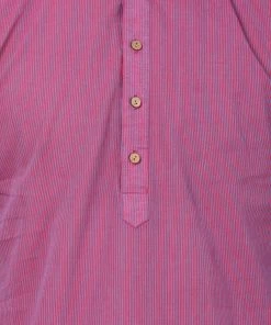Vastramay Men's Purple Pure Cotton Kurta And Pyjama Set