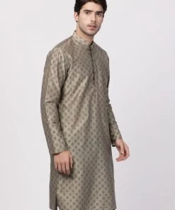 Vastramay Men's Copper Cotton Blend Kurta