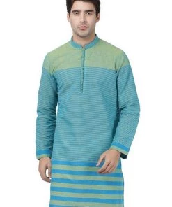 Vastramay Buy 1 Get 1 Men's Blue Pure Cotton Kurta