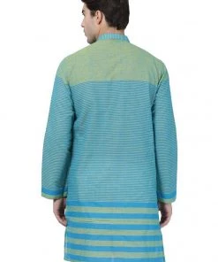 Vastramay Buy 1 Get 1 Men's Blue Pure Cotton Kurta