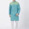 Vastramay Men's Blue Pure Cotton Kurta And Pyjama Set Buy 1 Get 1