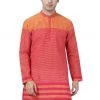 Vastramay Men's Pink Pure Cotton Kurta